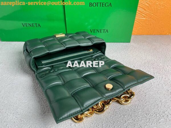 Replica Bottega Veneta BV 20206 Chain Cassette 631421 Dark Green Gold 7