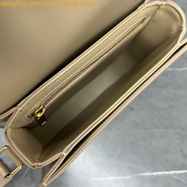 Replica Celine Besace Clea Bag in Beige Shiny Calfskin 12