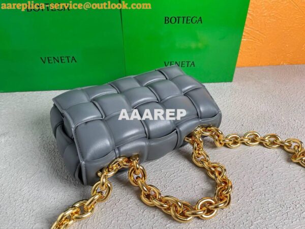 Replica Bottega Veneta BV 20206 Chain Cassette 631421 Dark Grey Gold 6