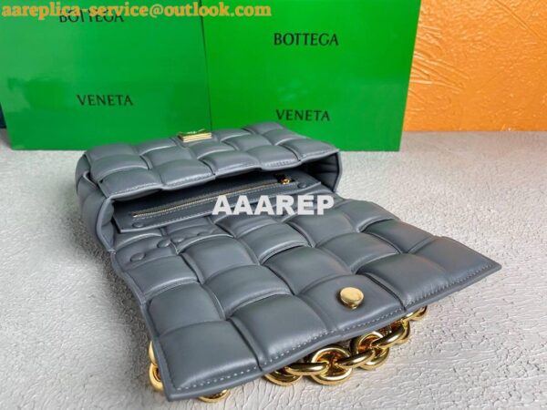 Replica Bottega Veneta BV 20206 Chain Cassette 631421 Dark Grey Gold 7