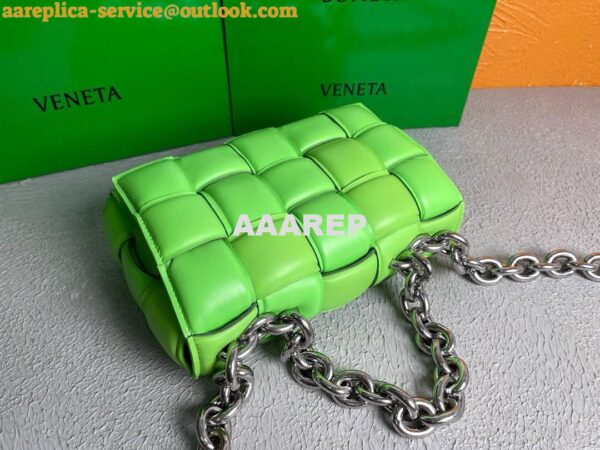 Replica Bottega Veneta BV 20206 Chain Cassette 631421 Grass green Silver 8