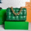 Replica Bottega Veneta BV 20206 Chain Cassette 631421 Green Silver 2