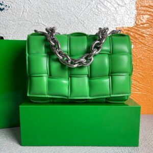 Replica Bottega Veneta BV 20206 Chain Cassette 631421 Green Silver