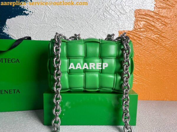 Replica Bottega Veneta BV 20206 Chain Cassette 631421 Green Silver 3