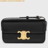 Replica Celine Besace Clea Chain Bag in Black Shiny Calfskin 2