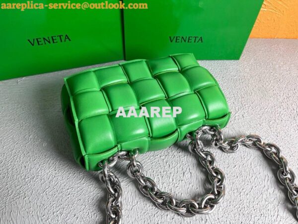 Replica Bottega Veneta BV 20206 Chain Cassette 631421 Green Silver 6