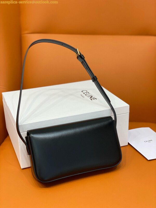 Replica Celine Claude Shoulder Bag in Black Calfskin 7