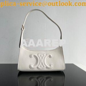 Replica Celine Shoulder Bag Cuir Triomphe In Smooth Calfskin 198153 Wh 2