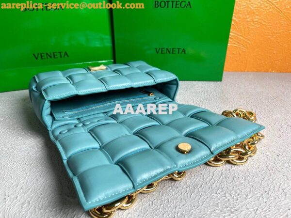 Replica Bottega Veneta BV 20206 Chain Cassette 631421 Light Blue Gold 7