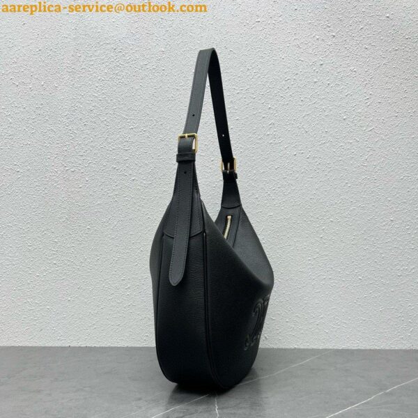 Replica Celine Heloise Cuir Triomphe Bag in Black Calfskin 9