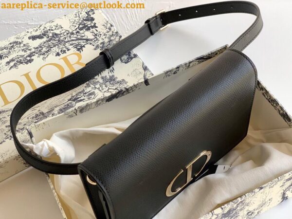 Replica Dior 30 Montaigne 2 In 1 Belt Bag In Black Calfskin 4