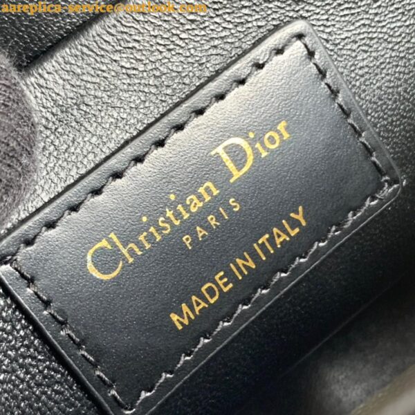 Replica Dior 30 Montaigne Avenue Bag In Black Box Calfskin 13