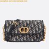 Replica Dior 30 Montaigne Avenue Bag In Black Box Calfskin