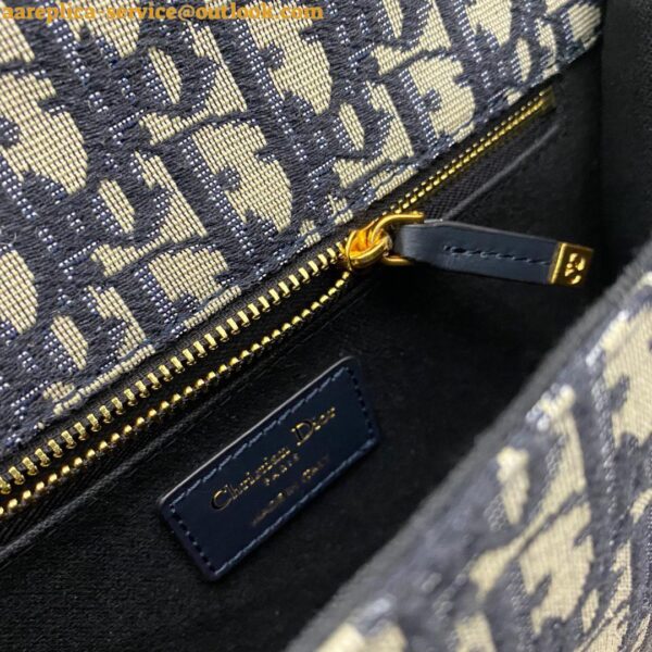 Replica Dior 30 Montaigne Avenue Bag In Blue Dior Oblique Jacquard 7