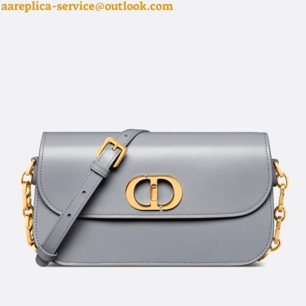 Replica Dior 30 Montaigne Avenue Bag In Grey Box Calfskin 3