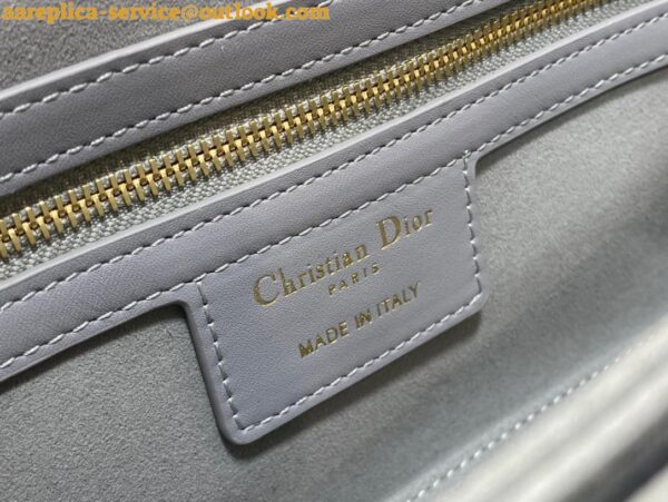 Replica Dior 30 Montaigne Avenue Bag In Grey Box Calfskin 9