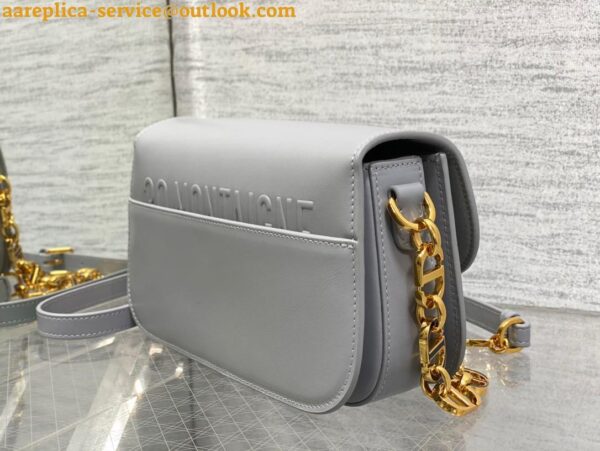 Replica Dior 30 Montaigne Avenue Bag In Grey Box Calfskin 12