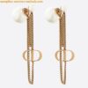 Replica Dior Tribales Chain Earrings In Antique Gold-Finish Metal 2