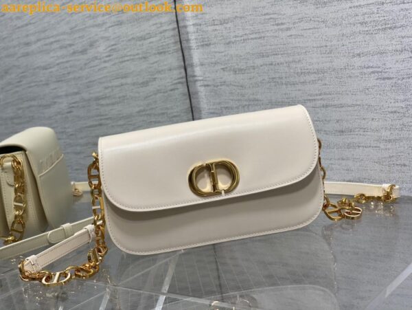 Replica Dior 30 Montaigne Avenue Bag In White Box Calfskin 7