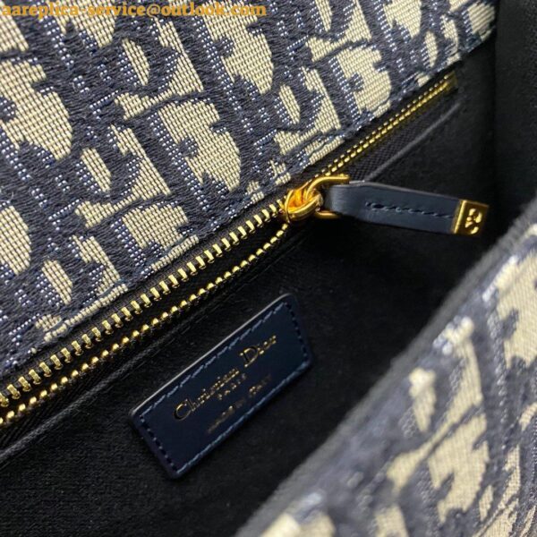 Replica Dior 30 Montaigne Bag with Chain in Blue Oblique Jacquard 6