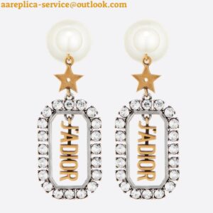 Replica Dior Tribales Earrings In Antique Gold and Palladium-Finish Metal