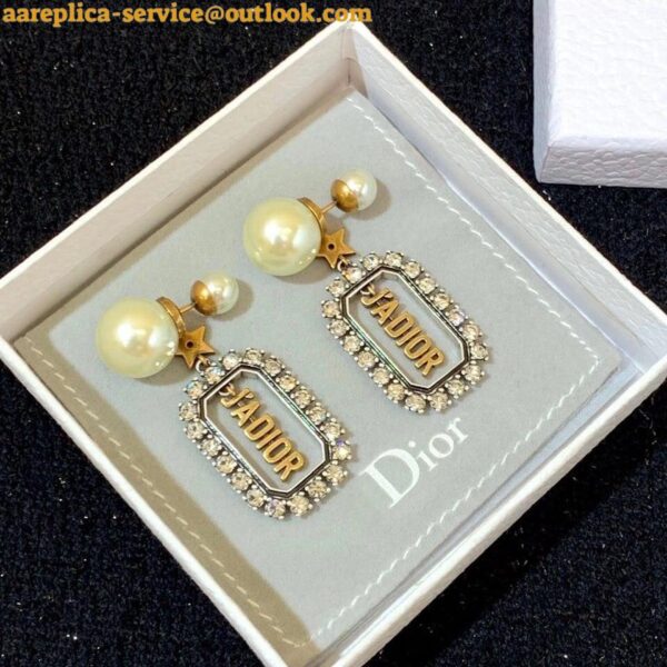 Replica Dior Tribales Earrings In Antique Gold and Palladium-Finish Metal 9