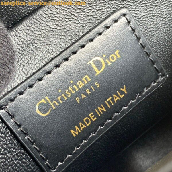 Replica Dior 30 Montaigne Box Bag In Black Box Calfskin 8