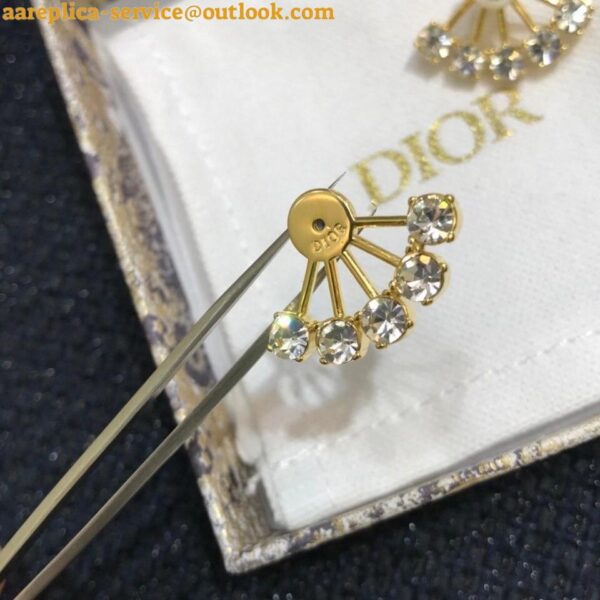 Replica Dior Tribales Earrings in Metal and White Pearls and Multicolor Crystals 10