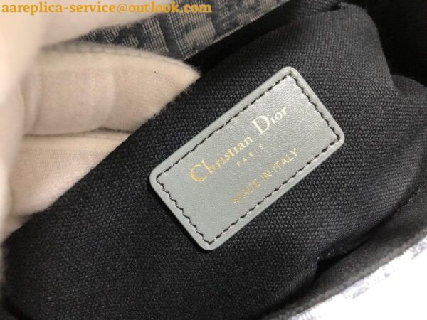 Replica Dior 30 Montaigne Box Bag In Gray Dior Oblique Jacquard 9