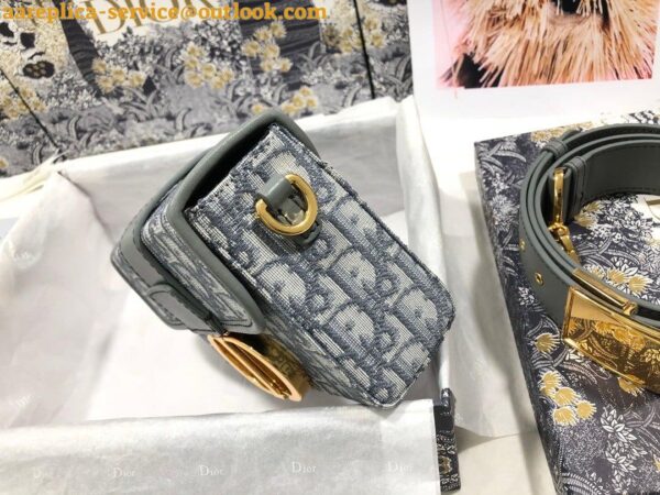 Replica Dior 30 Montaigne Box Bag In Gray Dior Oblique Jacquard 8