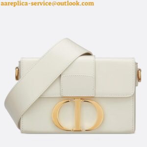 Replica Dior 30 Montaigne Box Bag In White Box Calfskin