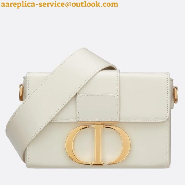 Replica Dior 30 Montaigne Box Bag In White Box Calfskin 3