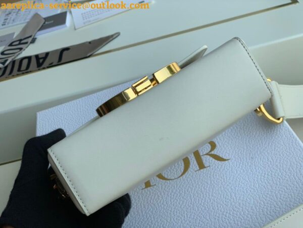 Replica Dior 30 Montaigne Box Bag In White Box Calfskin 6