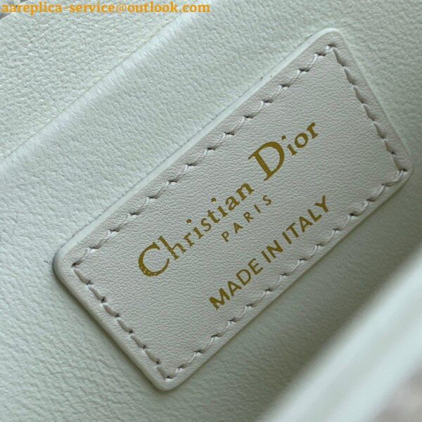 Replica Dior 30 Montaigne Box Bag In White Box Calfskin 9