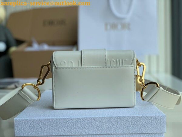 Replica Dior 30 Montaigne Box Bag In White Box Calfskin 12