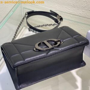 Replica Dior 30 Montaigne Chain Bag With Handle In Black Lambskin 2