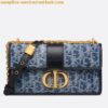 Replica Dior 30 Montaigne East-West Bag with Chain in Blue Oblique Jacquard 2