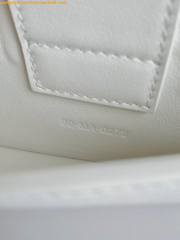 Replica Dior 30 Montaigne East-West Bag with Chain in White Calfskin 12