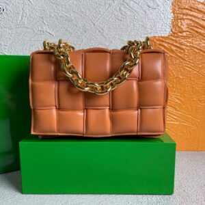 Replica Bottega Veneta BV 20206 Chain Cassette 631421 Orange Gold