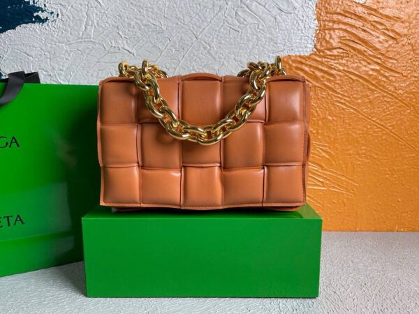 Replica Bottega Veneta BV 20206 Chain Cassette 631421 Orange Gold