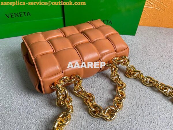 Replica Bottega Veneta BV 20206 Chain Cassette 631421 Orange Gold 6