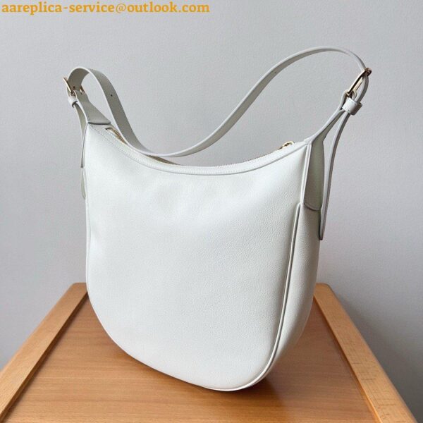 Replica Celine Heloise Cuir Triomphe Bag in White Calfskin 5