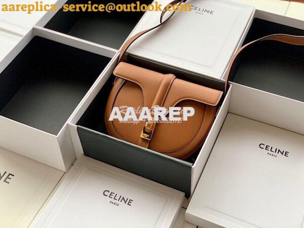 Replica Celine Small Besace 16 Bag in Natural Calfskin 188013 Tan