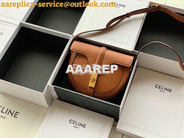Replica Celine Small Besace 16 Bag in Natural Calfskin 188013 Tan 2