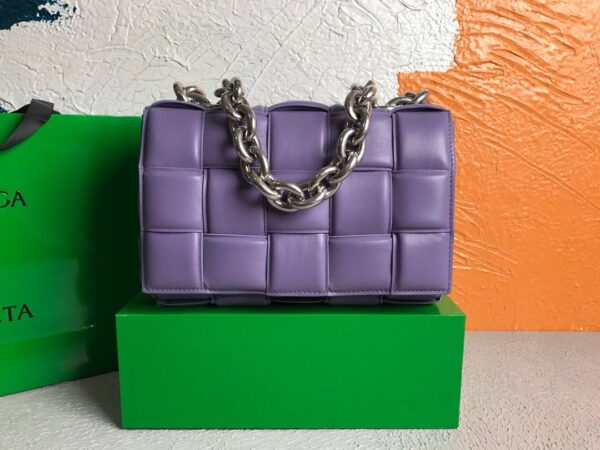 Replica Bottega Veneta BV 20206 Chain Cassette 631421 Purple Silver