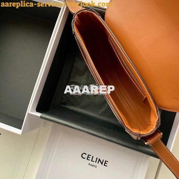Replica Celine Small Besace 16 Bag in Natural Calfskin 188013 Tan 8