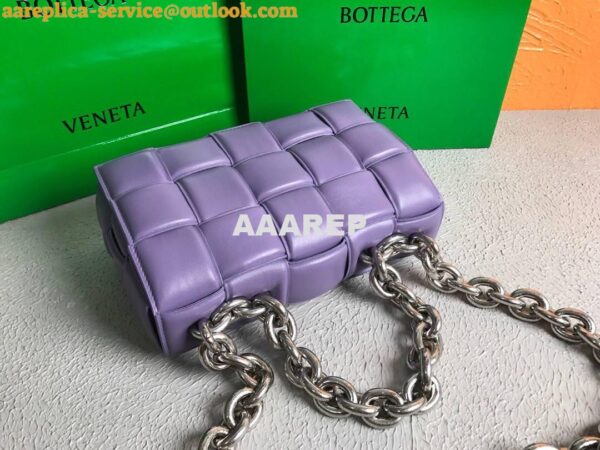 Replica Bottega Veneta BV 20206 Chain Cassette 631421 Purple Silver 6