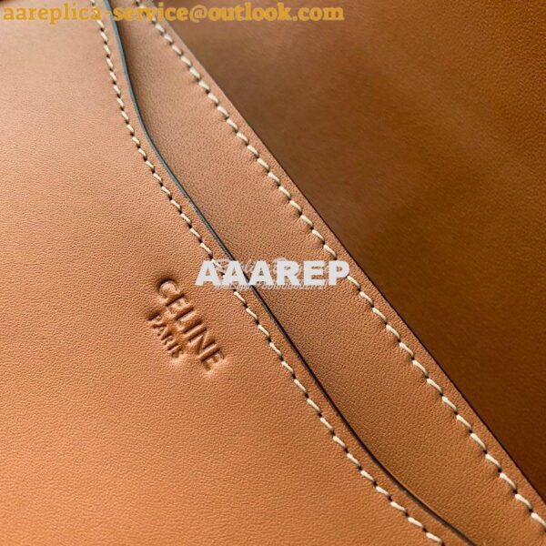 Replica Celine Small Besace 16 Bag in Natural Calfskin 188013 Tan 9