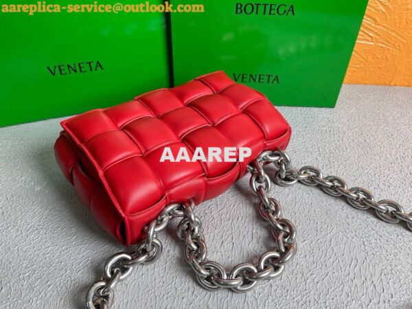 Replica Bottega Veneta BV 20206 Chain Cassette 631421 Red Silver 6