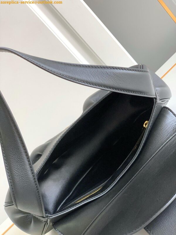 Replica Celine Medium Polly Shoulder Bag in Black Calfskin 12